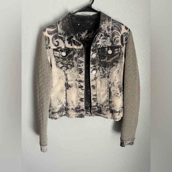 Airfield Galaxy Jacket – Size Small – Sequin Embellished Denim - Picture 1 of 9
